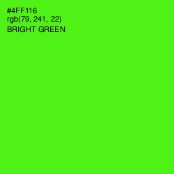 #4FF116 - Bright Green Color Image