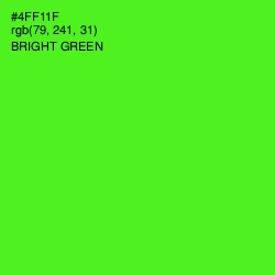 #4FF11F - Bright Green Color Image