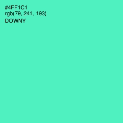 #4FF1C1 - Downy Color Image