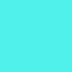 #4FF1EA - Turquoise Blue Color Image