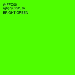 #4FFC00 - Bright Green Color Image