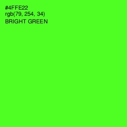 #4FFE22 - Bright Green Color Image