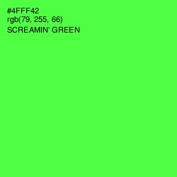 #4FFF42 - Screamin' Green Color Image