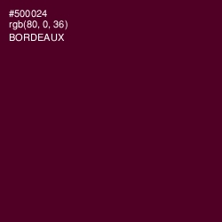 #500024 - Bordeaux Color Image