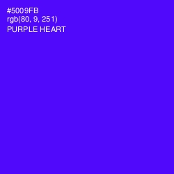 #5009FB - Purple Heart Color Image
