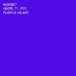 #500BE7 - Purple Heart Color Image