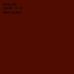 #500C00 - Mahogany Color Image