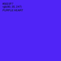 #5023F7 - Purple Heart Color Image