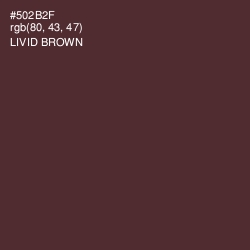 #502B2F - Livid Brown Color Image