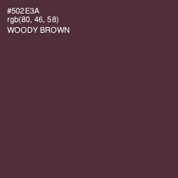 #502E3A - Woody Brown Color Image