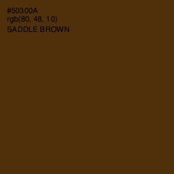 #50300A - Saddle Brown Color Image