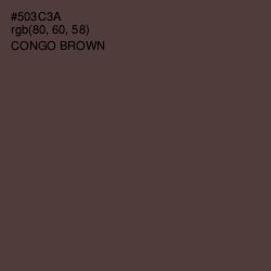 #503C3A - Congo Brown Color Image