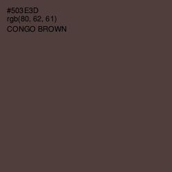 #503E3D - Congo Brown Color Image