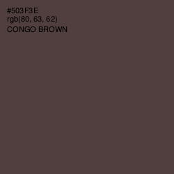 #503F3E - Congo Brown Color Image