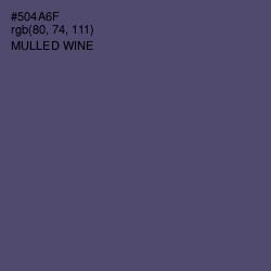 #504A6F - Mulled Wine Color Image