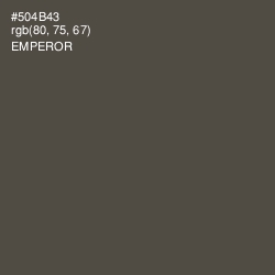 #504B43 - Emperor Color Image