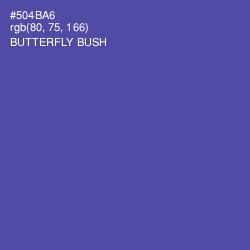 #504BA6 - Butterfly Bush Color Image