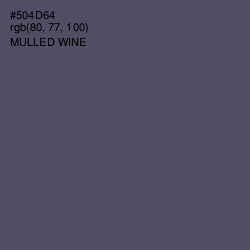 #504D64 - Mulled Wine Color Image