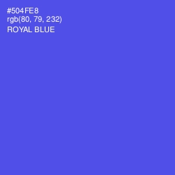 #504FE8 - Royal Blue Color Image