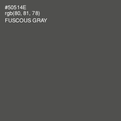 #50514E - Fuscous Gray Color Image