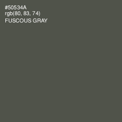 #50534A - Fuscous Gray Color Image