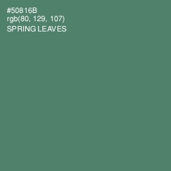 #50816B - Spring Leaves Color Image