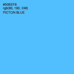 #50BEF8 - Picton Blue Color Image