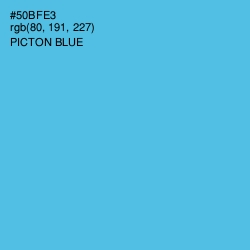 #50BFE3 - Picton Blue Color Image
