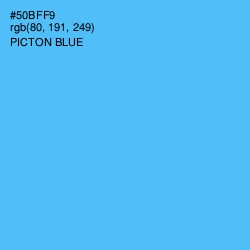 #50BFF9 - Picton Blue Color Image