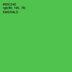 #50C34E - Emerald Color Image