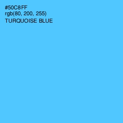 #50C8FF - Turquoise Blue Color Image