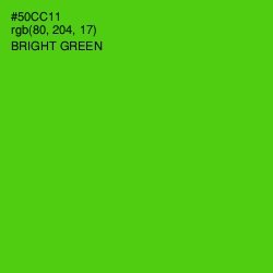 #50CC11 - Bright Green Color Image