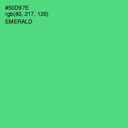 #50D97E - Emerald Color Image