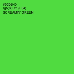 #50DB40 - Screamin' Green Color Image