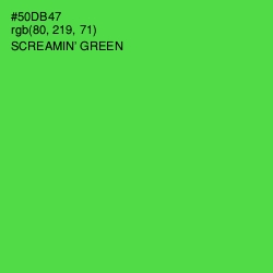 #50DB47 - Screamin' Green Color Image