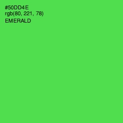 #50DD4E - Emerald Color Image