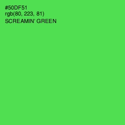 #50DF51 - Screamin' Green Color Image