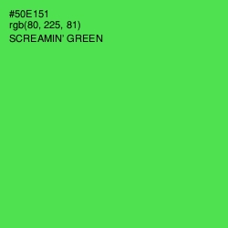 #50E151 - Screamin' Green Color Image