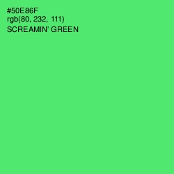 #50E86F - Screamin' Green Color Image