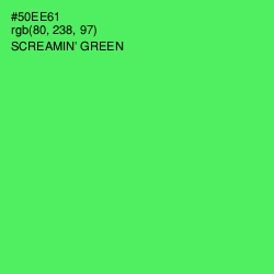 #50EE61 - Screamin' Green Color Image