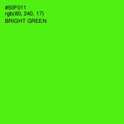#50F011 - Bright Green Color Image