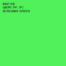 #50F15B - Screamin' Green Color Image