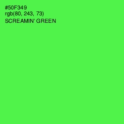 #50F349 - Screamin' Green Color Image