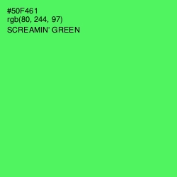 #50F461 - Screamin' Green Color Image