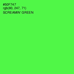 #50F747 - Screamin' Green Color Image