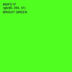 #50FE1F - Bright Green Color Image