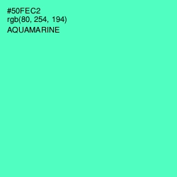 #50FEC2 - Aquamarine Color Image