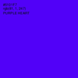 #5101F7 - Purple Heart Color Image