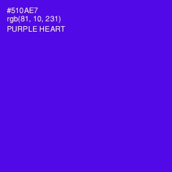 #510AE7 - Purple Heart Color Image