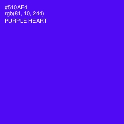 #510AF4 - Purple Heart Color Image